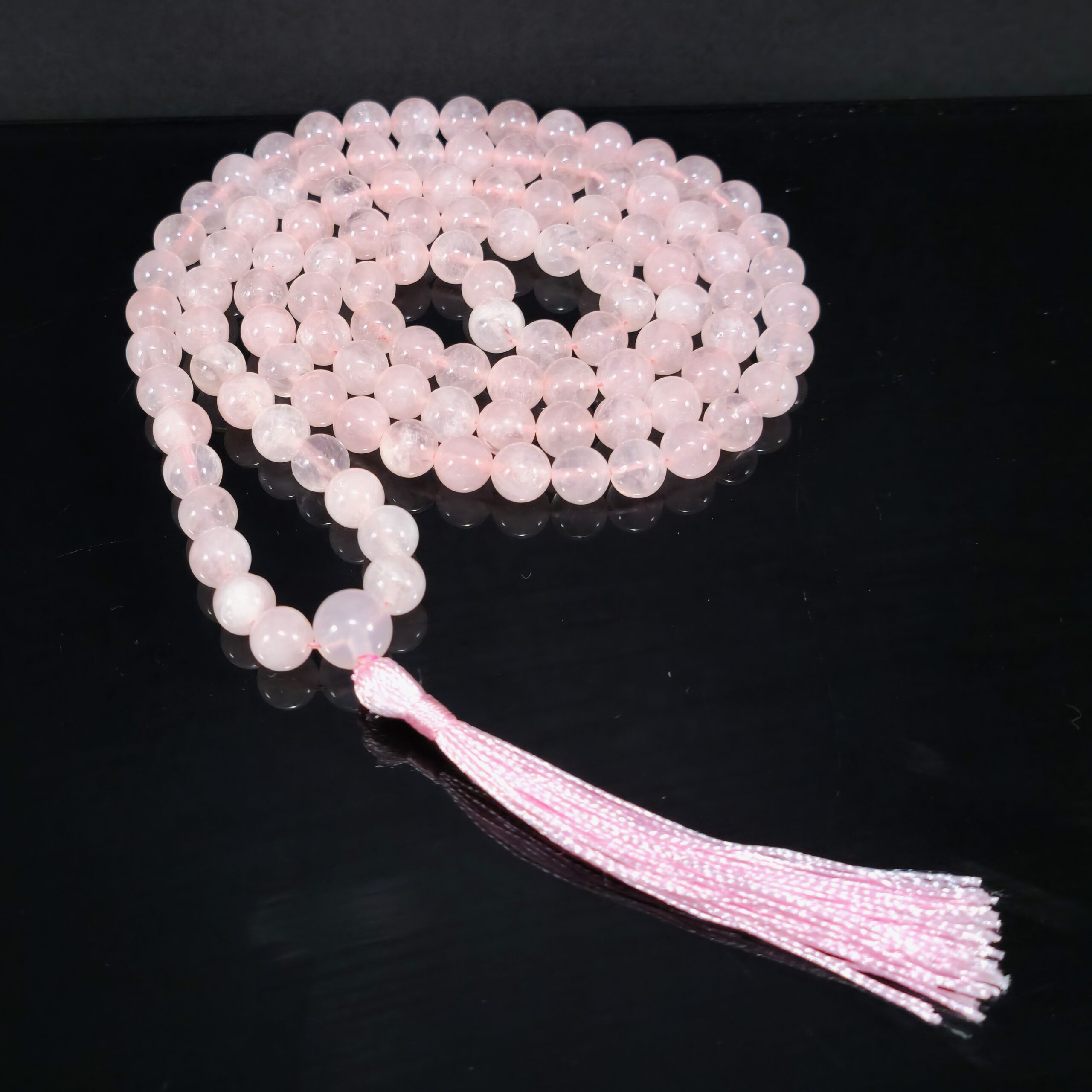 Japamala Quartzo Rosa | Terço tibetano 8mm