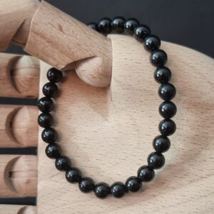 Pulseira de Turmalina Negra | Esferas de 6 mm