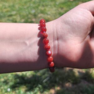 Pulseira de Cornalina | Esferas de 8 mm