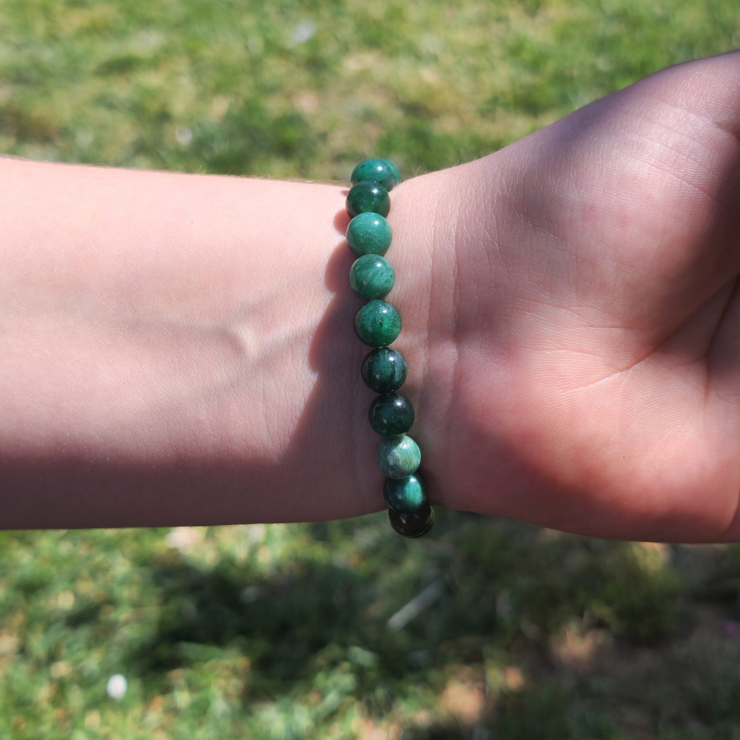 Pulseira de Esmeralda | Esferas de 8 mm