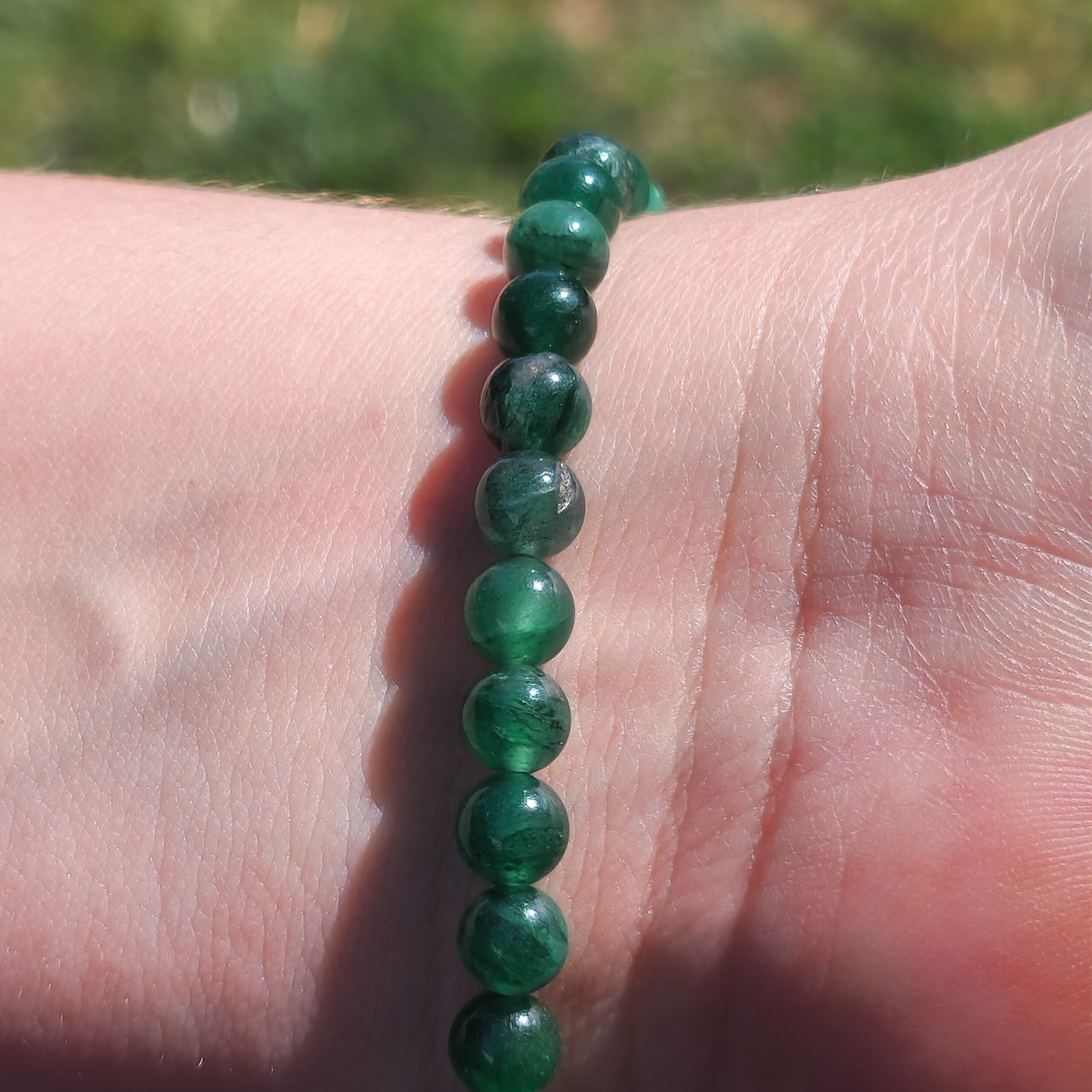 Pulseira de Esmeralda | Esferas de 6 mm